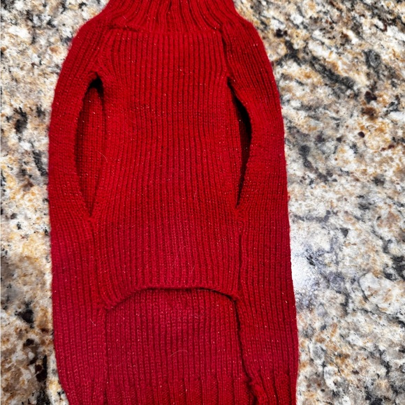 Red sparkling glamour to the bone puppy dog sweater size extra small - Picture 2 of 2